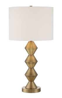 1 Light Plated Metal Base Table Lamp in Antique Brass (20|86244)