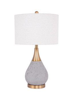 1 Light Concrete/Metal Base Table Lamp in Natural Concrete/Antique Brass (20|86237)