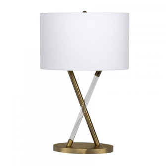 1 Light Metal/Acrylic Base Table Lamp in Satin Brass (20|86224)