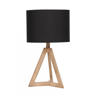 1 Light Metal Mini Wood Base Accent Lamp in Natural Wood (20|86201)