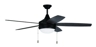 Phaze 5 52'' 5-Blade Ceiling Fan in Flat Black w/ Flat Black/Greywood Blades; Integrated Light Ki (20|PHA52FB5)