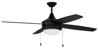 Phaze 4 52'' 4-Blade Ceiling Fan in Flat Black w/ Flat Black/Greywood Blades; Integrated Light Ki (20|PHA52FB4)