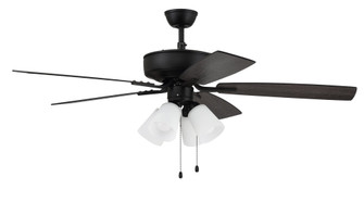 Pro Plus 114 52'' 5-Blade Ceiling Fan in Flat Black w/ Flat Black/Grey Wood Blades; Integrated Li (20|P114FB5-52FBGW)