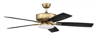 Pro Plus 112 52'' 5-Blade Ceiling Fan in Satin Brass w/ Black Walnut/Flat Black Blades (20|P112SB5-52BWNFB)