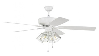 Pro Plus 104 52'' 5-Blade Ceiling Fan in White w/ White/Washed Oak Blades; Integrated Light Kit (20|P104W5-52WWOK)