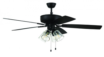 Pro Plus 104 52'' 5-Blade Ceiling Fan in Flat Black w/ Flat Black/Grey Wood Blades (20|P104FB5-52FBGW)