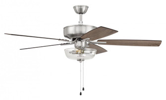 Pro Plus 101 52'' 5-Blade Ceiling Fan in Brushed Polished Nickel w/ Driftwood/Grey Walnut Blades (20|P101BNK5-52DWGWN)