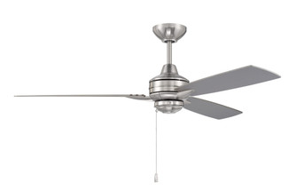 Moto 52'' 3-Blade Ceiling Fan in Brushed Polished Nickel w/ Brushed Nickel/Driftwood Blades (20|MOT52BNK3)