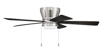 Merit 52'' 5-Blade Ceiling Fan in Brushed Polished Nickel w/ Black Walnut/Grey Walnut Blades (20|MER52BNK5)