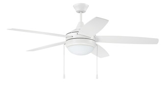 Phaze Energy Star 5 52'' 5-Blade Ceiling Fan in White w/ White Blades; Integrated Light Kit (20|EPHA52W5)