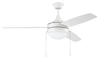 Phaze Energy Star 3 52'' 3-Blade Ceiling Fan in White w/ White Blades; Integrated Light Kit (20|EPHA52W3)