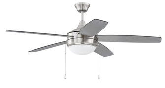 Phaze Energy Star 5 52'' 5-Blade Ceiling Fan in Brushed Polished Nickel w/ Brushed Nickel/Greywoo (20|EPHA52BNK5-BNGW)