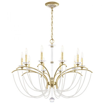 Priscilla 10 Light 120V Chandelier in Heirloom Silver with White Pearl (168|BC7110N-44PWT)