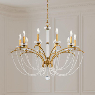 Priscilla 10 Light 120V Chandelier in Heirloom Gold with Dark Grey Pearl (168|BC7110N-22PDK)