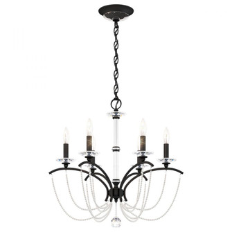 Priscilla 6 Light 120V Chandelier in Black with White Pearl (168|BC7106N-51PWT)