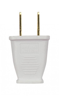 Polarized Plug; White; 2 Pole; 2 Wire; 15A; 125V (27|80/2410)
