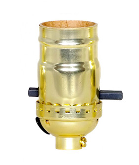 On-Off Push Thru Socket With Side Outlet; For SPT-2; 1/8 IPS; Aluminum; Brite Gilt Finish; 660W; (27|80/2137)