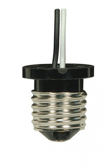 Brown Medium Based Phenolic E26 Flanged Adapter; 10'' 18GA 105C Leads; 1/2'' Overall (27|80/1970)