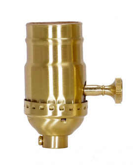 3-Way (2 Circuit) Turn Knob Socket With Removable Knob; 1/8 IPS; 3 Piece Stamped Solid Brass; Satin (27|80/1737)