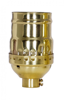 Short Keyless Socket; 1/8 IPS; 3 Piece Stamped Solid Brass; Polished Brass Finish; 660W; 250V; With (27|80/1177)