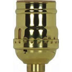 Short Keyless Socket; 1/8 IPS; 3 Piece Stamped Solid Brass; Polished Brass Finish; 660W; 250V; Uno (27|80/1038)