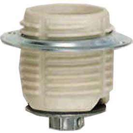 Keyless Threaded Porcelain Socket With Cap And Ring; 1/4 IPS; CSSNP Screw Shell; Glazed; 660W; 250V; (27|80/1075)