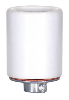 Keyless Porcelain Socket With Metal 1/4 IPS Cap; CSSNP Screw Shell; Glazed; 660W; 250V; 200 Bulk (27|80/1078)