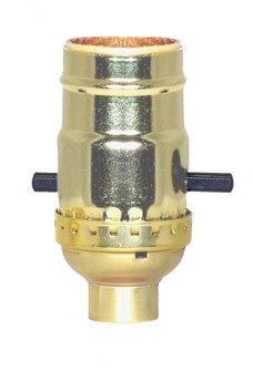 On-Off Push Thru Socket; 1/8 IPS; Aluminum; Brite Gilt Finish; 660W; 250V; With Set Screw (27|80/1529)