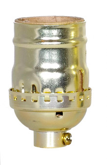 Short Keyless Socket; 1/8 IPS; Aluminum; Brite Gilt Finish; 660W; 250V; With Set Screw (27|80/1194)