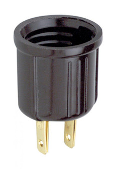 Polarized Socket Outlet Adapter; Medium Base; 660W; 125V; Brown Finish (27|90/437)