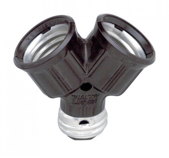 Single to Twin Lampholder; Brown Finish; 2-3/4'' Overall Height; 2'' Extension; 660W Max; 250V (27|90/1121)