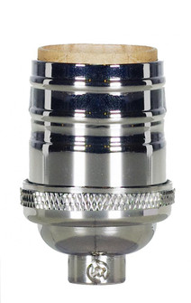 Short Keyless Socket; 1/8 IPS; 4 Piece Stamped Solid Brass; Polished Nickel Finish; 660W; 250V (27|80/1055)