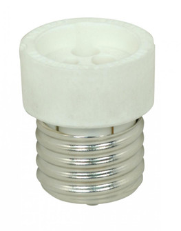 Medium To GU10 Reducer; White Finish; E26 - GU10 (No Locking Feature); 3/4'' Overall Extension; (27|90/2433)