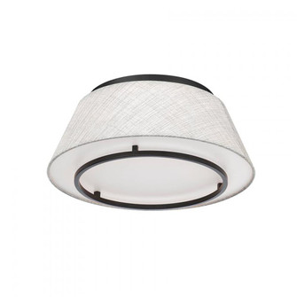 HAILEY 16IN FABRIC FLUSH MOUNT 3000K (16|FM-53116-BK)