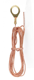 6 Foot 18/1 Bare Copper Ground Wire; 1/8 IP Round Ground Lug (27|80/2330)