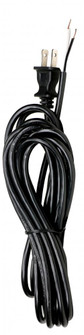 15 Foot 18/2 SVT 105C Heavy Duty Cord Set; Black Finish; 50 Carton; 2 Prong Molded Plug; Stripped (27|90/2575)