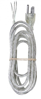 8 Foot 18/3 SVT 105C Heavy Duty Cord Set; Clear Silver Finish; 100 Carton; 3 Prong Molded Plug; (27|90/2403)