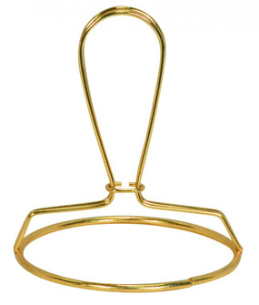 Bulb Clip; 1/4-27; 3'' Diameter Ring With Bulb Clip; Brass Plated Finish (27|90/2535)