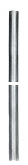 1/8 IP Steel Nipple; Zinc Plated; 45'' Length; 3/8'' Wide (27|90/2108)
