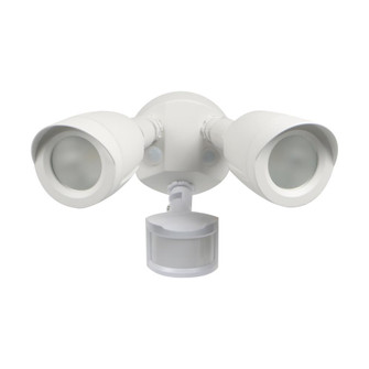 LED Security Light; Dual Head; Motion Sensor Included; White Finish; 4000K (81|65/717)