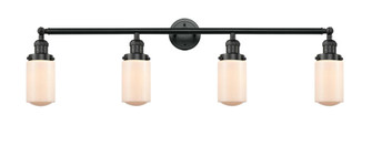 Dover - 4 Light - 43 inch - Matte Black - Adjustable Bath Vanity Light (3442|215-BK-G311-LED)