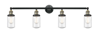 Dover - 4 Light - 43 inch - Black Antique Brass - Adjustable Bath Vanity Light (3442|215-BAB-G314)