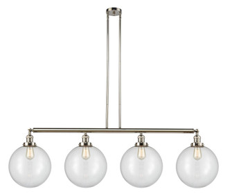 Beacon - 4 Light - 56 inch - Polished Nickel - Stem Hung - Adjustable Island Light (3442|214-PN-G202-12-LED)