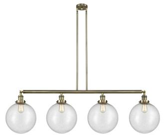 Beacon - 4 Light - 56 inch - Antique Brass - Stem Hung - Adjustable Island Light (3442|214-AB-G204-12-LED)
