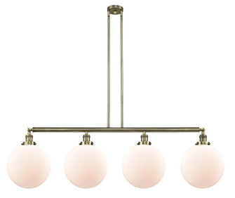 Beacon - 4 Light - 56 inch - Antique Brass - Stem Hung - Adjustable Island Light (3442|214-AB-G201-12-LED)