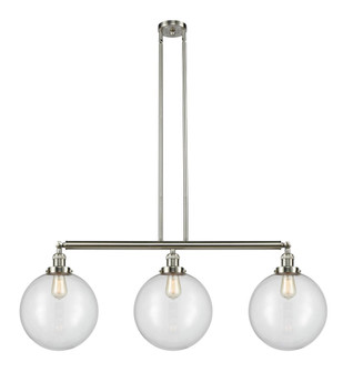 Beacon - 3 Light - 44 inch - Brushed Satin Nickel - Stem Hung - Adjustable Island Light (3442|213-SN-G202-12-LED)