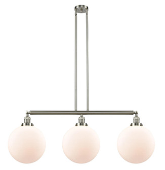 Beacon - 3 Light - 44 inch - Brushed Satin Nickel - Stem Hung - Adjustable Island Light (3442|213-SN-G201-12-LED)