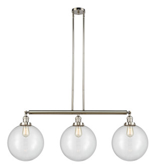 Beacon - 3 Light - 44 inch - Polished Nickel - Stem Hung - Adjustable Island Light (3442|213-PN-G202-12-LED)