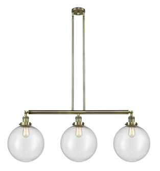 Beacon - 3 Light - 44 inch - Antique Brass - Stem Hung - Adjustable Island Light (3442|213-AB-G204-12-LED)