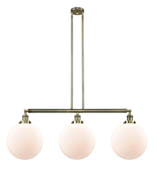 Beacon - 3 Light - 44 inch - Antique Brass - Stem Hung - Adjustable Island Light (3442|213-AB-G201-12-LED)